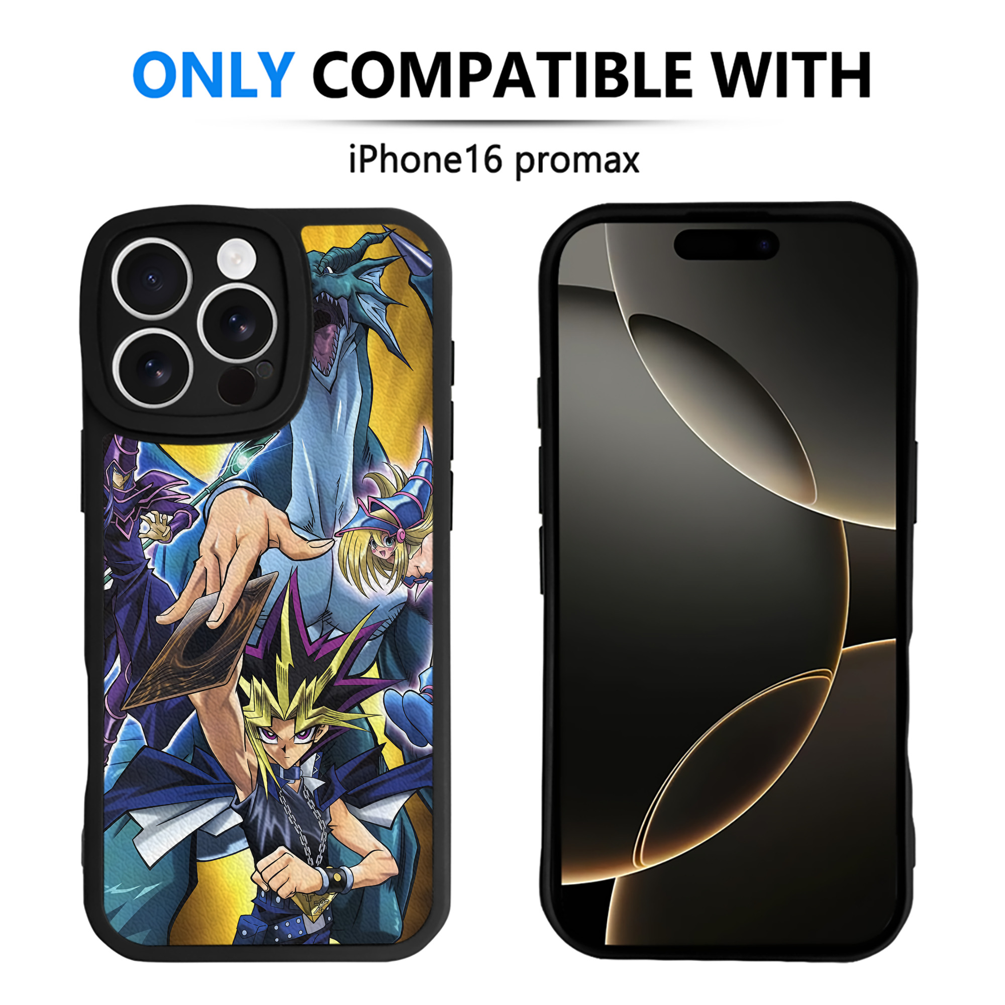 （画像用） 遊☆戯☆王 Yu-Gi-Oh! 【iPhone 16シリーズ対応】シリコンスマホケース（レザー調） 材質：シリコン